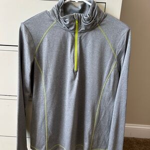 Danskin Gray Pullover with Yellow Trim